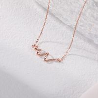 Fashion Waves Sterling Silver Inlay Zircon Necklace sku image 3