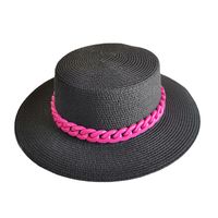 Unisex Fashion Solid Color Big Eaves Straw Hat main image 4
