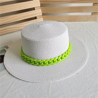 Unisex Fashion Solid Color Big Eaves Straw Hat sku image 6