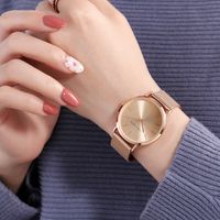 Casual Round Double Insurance Jewelry Buckle Quartz Women's Watches main image 6