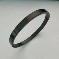 Simple Style Geometric Solid Color Stainless Steel Bangle Stainless Steel Bracelets sku image 4