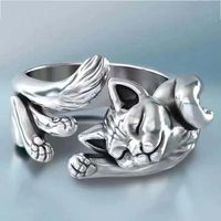 1 Piece Simple Style Animal Copper Plating Open Ring sku image 5
