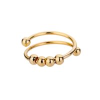 1 Piece Simple Style Solid Color Brass Open Ring sku image 2