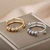 1 Piece Simple Style Solid Color Brass Open Ring main image 1