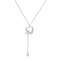 1 Piece Simple Style Heart Shape Butterfly Stainless Steel Plating Pendant Necklace sku image 5