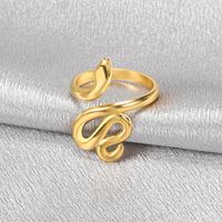 1 Piece Fashion Snake Brass Open Ring main image 5