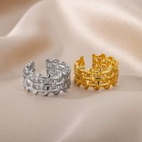 1 Piece Fashion Hexagram Stainless Steel Plating Open Ring main image 5