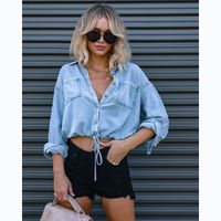 Women's Blouse Long Sleeve Blouses Fashion Streetwear Solid Color main image 2