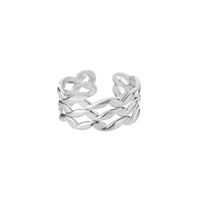 1 Piece Fashion Hexagram Stainless Steel Plating Open Ring sku image 3