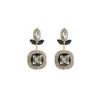 1 Pair Luxurious Geometric Alloy Inlay Rhinestones Glass Chandelier Earrings Drop Earrings sku image 4