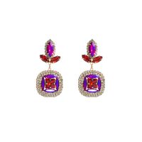 1 Pair Luxurious Geometric Alloy Inlay Rhinestones Glass Chandelier Earrings Drop Earrings sku image 1