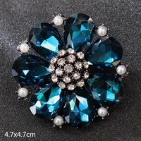Retro Letter Moon Flower Alloy Inlay Artificial Gemstones Women's Brooches sku image 47