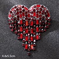 Retro Letter Moon Flower Alloy Inlay Artificial Gemstones Women's Brooches sku image 64