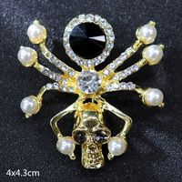Retro Letter Moon Flower Alloy Inlay Artificial Gemstones Women's Brooches sku image 31
