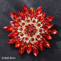 Retro Letter Moon Flower Alloy Inlay Artificial Gemstones Women's Brooches sku image 41
