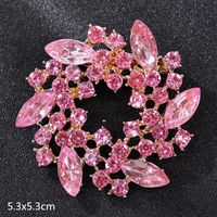 Retro Letter Moon Flower Alloy Inlay Artificial Gemstones Women's Brooches sku image 20