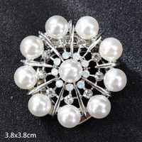 Retro Letter Moon Flower Alloy Inlay Artificial Gemstones Women's Brooches sku image 19