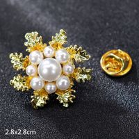 Retro Letter Moon Flower Alloy Inlay Artificial Gemstones Women's Brooches sku image 3
