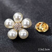 Retro Letter Moon Flower Alloy Inlay Artificial Gemstones Women's Brooches sku image 6