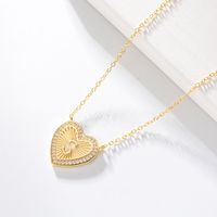1 Piece Fashion Heart Shape Sterling Silver Plating Zircon Necklace sku image 18