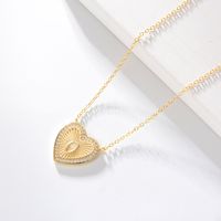 1 Piece Fashion Heart Shape Sterling Silver Plating Zircon Necklace sku image 14