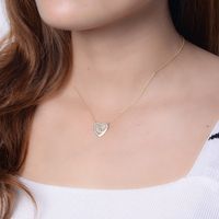 1 Piece Fashion Heart Shape Sterling Silver Plating Zircon Necklace main image 5