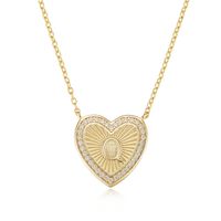 1 Piece Fashion Heart Shape Sterling Silver Plating Zircon Necklace main image 4
