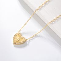1 Piece Fashion Heart Shape Sterling Silver Plating Zircon Necklace sku image 3