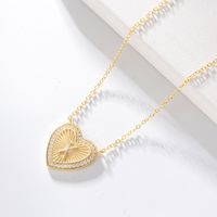 1 Piece Fashion Heart Shape Sterling Silver Plating Zircon Necklace sku image 23