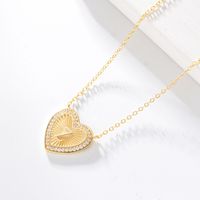 1 Piece Fashion Heart Shape Sterling Silver Plating Zircon Necklace sku image 25