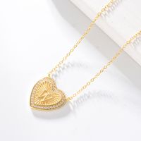 1 Piece Fashion Heart Shape Sterling Silver Plating Zircon Necklace sku image 22