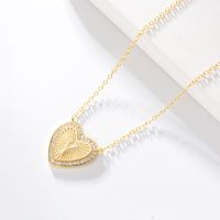 1 Piece Fashion Heart Shape Sterling Silver Plating Zircon Necklace sku image 24