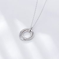 1 Piece Fashion Geometric Sterling Silver Inlay Zircon Pendant Necklace sku image 2