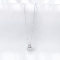 1 Piece Fashion Water Droplets Sterling Silver Inlay Zircon Pendant Necklace sku image 1