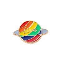 Fashion Rainbow Heart Shape Alloy Plating Unisex Brooches sku image 4