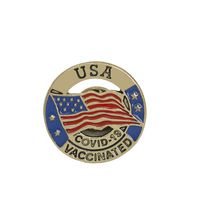 Simple Style National Flag Round Letter Alloy Stoving Varnish Plating Unisex Brooches sku image 3