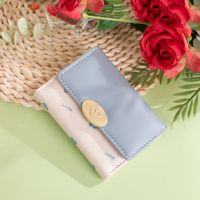 Women's Color Block Pu Leather Buckle Coin Purses sku image 4