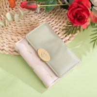 Women's Color Block Pu Leather Buckle Coin Purses main image 2
