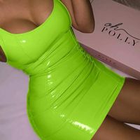 Women's Pencil Skirt Fashion Round Neck Zipper Sleeveless Solid Color Above Knee Daily main image 1