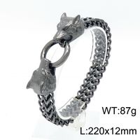 1 Piece Hip-hop Wolf Titanium Steel Bracelets sku image 17
