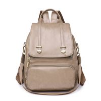 Solid Color Casual Travel Women's Backpack sku image 1