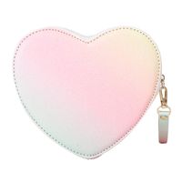 Women's Small Pu Leather Gradient Color Heart Shape Cute Heart-shaped Zipper Crossbody Bag sku image 4