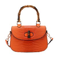 Women's Medium All Seasons Pu Leather Solid Color Fashion Shell Lock Clasp Handbag sku image 9