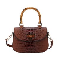 Women's Medium All Seasons Pu Leather Solid Color Fashion Shell Lock Clasp Handbag sku image 4
