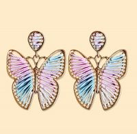 1 Pair Sweet Butterfly Braid Alloy Drop Earrings sku image 5