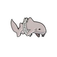 Cartoon Style Shark Alloy Enamel Unisex Brooches sku image 2