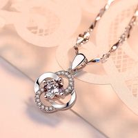 Elegant Four Leaf Clover Copper Plating Zircon White Gold Plated Jewelry Accessories main image 1