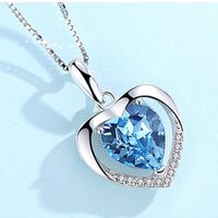 Fashion Heart Shape Copper Plating Zircon White Gold Plated Jewelry Accessories main image 3