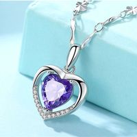 Fashion Heart Shape Copper Plating Zircon White Gold Plated Jewelry Accessories main image 5