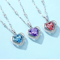 Fashion Heart Shape Copper Plating Zircon White Gold Plated Jewelry Accessories main image 1